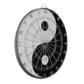 Yin Yang Black and White Illustration Sjabloon Dartbord (Voorkant Links)
