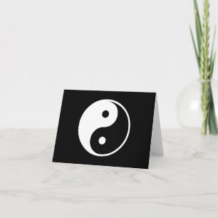 Yin Yang Black and White Illustration Template Kaart