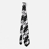 Yin Yang Black and White Novelty Stropdas (Achterkant)