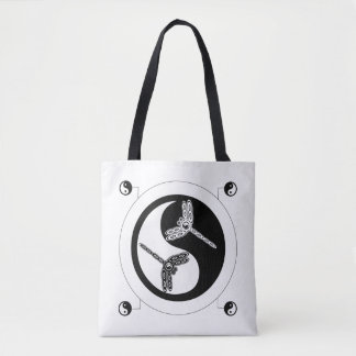 Yin Yang Black en White Figuur 8 Tas van libellen