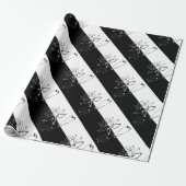 Yin Yang Black White Lotus Blossom Cadeaupapier (Uitgerold)