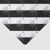 Yin Yang Black White Lotus Blossom Tissuepapier (Detail)