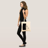 Yin Yang Black White Lotus Blossom Tote Bag (Voorkant (model))