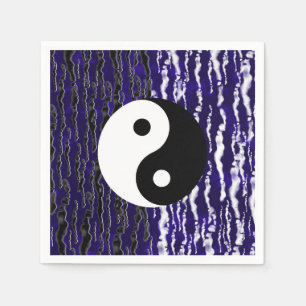 Yin Yang Blauw Tranquiliteit Zen Energie Feest Servet