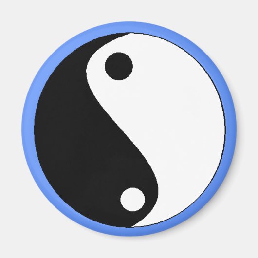 YIN-YANG bleu- aimant - Customisé (Devant)
