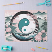Yin Yang, Bloemenberg Roze Sage Blauwgroen Tissuepapier (Craft)