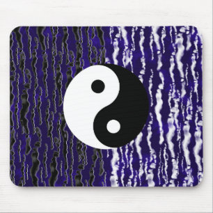 Yin Yang Blue Tranquility Zen Energy Muismat
