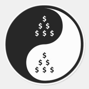 Yin Yang Boekhouding Ronde Sticker