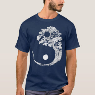 Yin Yang Bonsai Tree Japanse boeddhist Zen (2) T-shirt