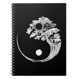 Yin Yang Bonsai Tree Japanse boeddhist Zen Notitieboek