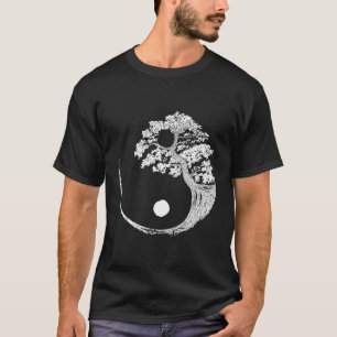 Yin Yang Bonsai Tree Japanse boeddhist Zen T-shirt