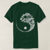 Yin Yang Bonsai Tree Japanse boeddhist Zen T-shirt (Design voorkant)