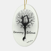 Yin Yang, Boom van het leven, Vrouwen, Yoga Keramisch Ornament (Links)