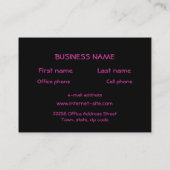 yin yang business - roze visitekaartje (Achterkant)