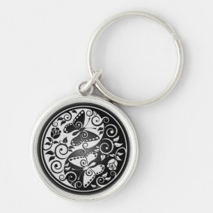 Yin Yang Butterflies Sleutelhanger
