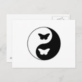 Yin Yang Butterfly Briefkaart (Voorkant / Achterkant)