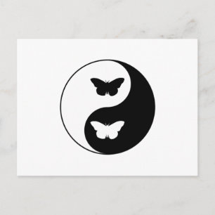 Yin Yang Butterfly Briefkaart