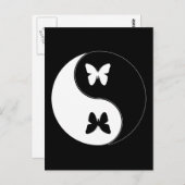 Yin Yang Butterfly Briefkaart (Voorkant / Achterkant)