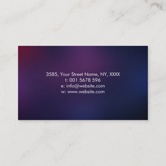 Yin Yang Butterfly - Evenwicht tijdens de vlucht Visitekaartje (Achterkant)