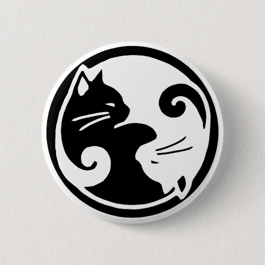 Yin Yang Cats Button (Voorkant)