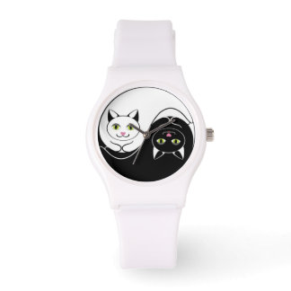 Yin Yang Cats Horloge