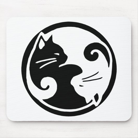 Yin Yang Cats Muismat (Voorkant)