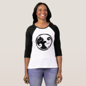 Yin Yang Cats Raglan Sleeve T-shirt (Voorkant volledig)