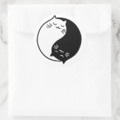 Yin Yang Cats Ronde Sticker (Tas)