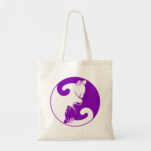 Yin Yang Cats Tote Bag (Voorkant)