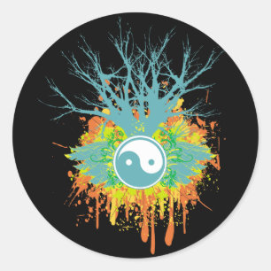 Yin Yang Chaos Ronde Sticker
