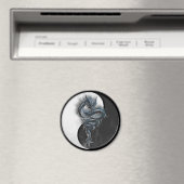 Yin Yang Chinese Dragon Round Magnet (In Situ (Lave-vaisselle))