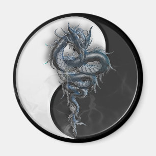 Yin Yang Chinese Dragon Round Magnet Magneet