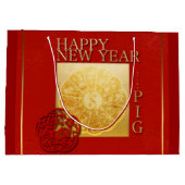 Yin Yang Chinois Cochon Nouvel An 2019 Grand sac c (Dos)