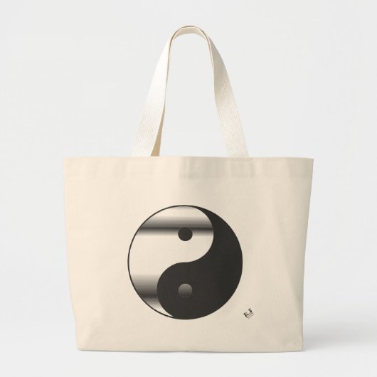 Yin Yang Chrome Grote Tote Bag (Voorkant)