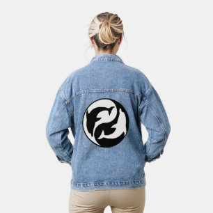 Yin Yang Dauphins Denim Jacket