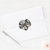 Yin Yang Design Ronde Sticker (Envelop)