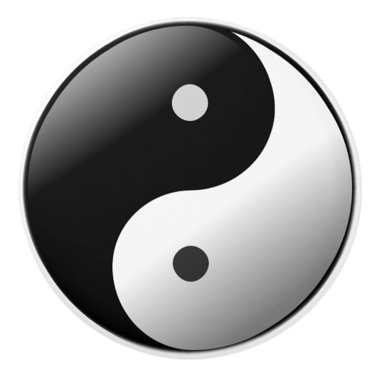 Yin Yang Deurkruk Kastgreep Keramische Knop (Voorkant)