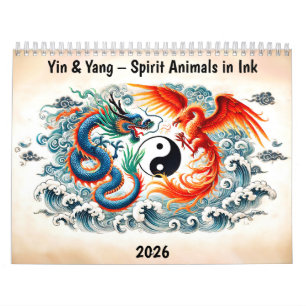 Yin & Yang – Dierenspirits in Inkt Kalender