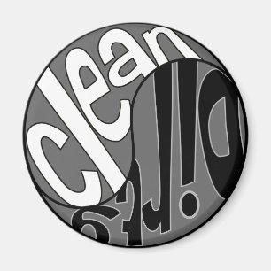 Yin Yang Dirty Clean Dishwasher Magnet White/Black Magneet