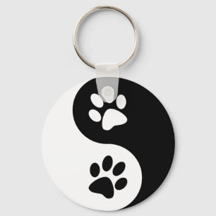 Yin Yang Dog Paws Sleutelhanger