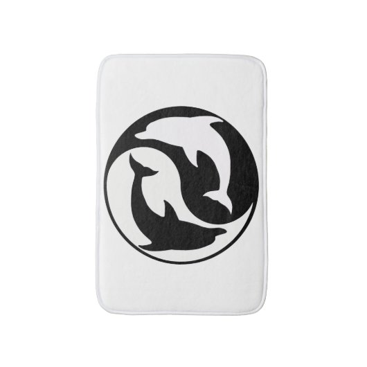 Yin Yang Dolphins Bath Mat (Voorkant Verticaal)