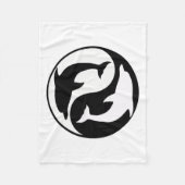Yin Yang Dolphins Fleece Blanket (Voorkant)