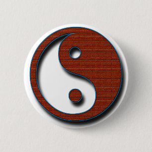 Yin Yang door Shirley Taylor Ronde Button 5,7 Cm