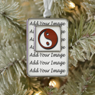Yin Yang door Shirley Taylor Verzilverd Kader Ornament