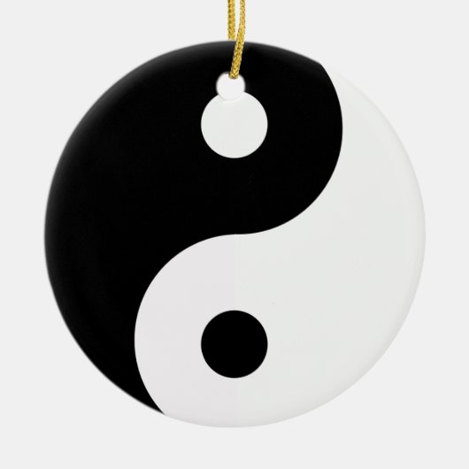 Yin Yang Double Sided Ornament Round (Voorkant)