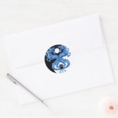 Yin Yang Dragon 2 Ronde Sticker (Envelop)