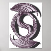 Yin Yang Dragon potlood Poster (Voorkant)