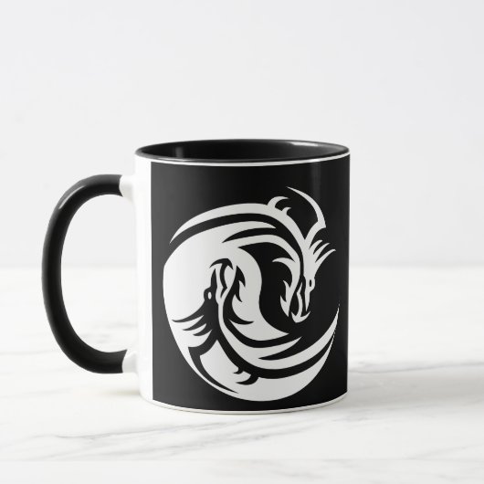yin yang dragons café tasse (Gauche)