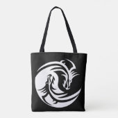 yin yang dragons canvas tas (Achterkant)