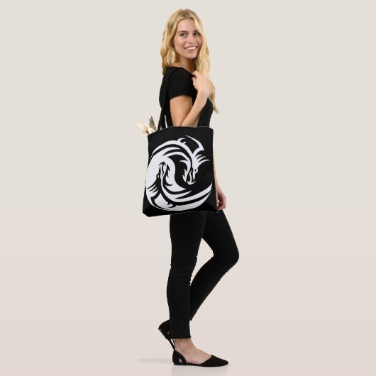 yin yang dragons canvas tas (Op model)